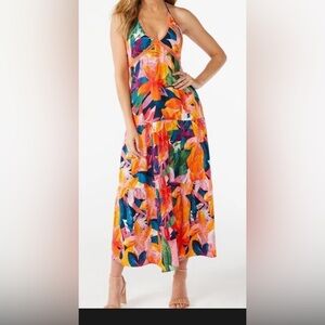 Sofia Jeans by Sofia Vergara Halter Plunge Neck Maxi Dress
L1